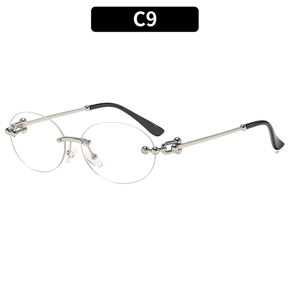 Gafas de sol ovaladas Vintage para mujer